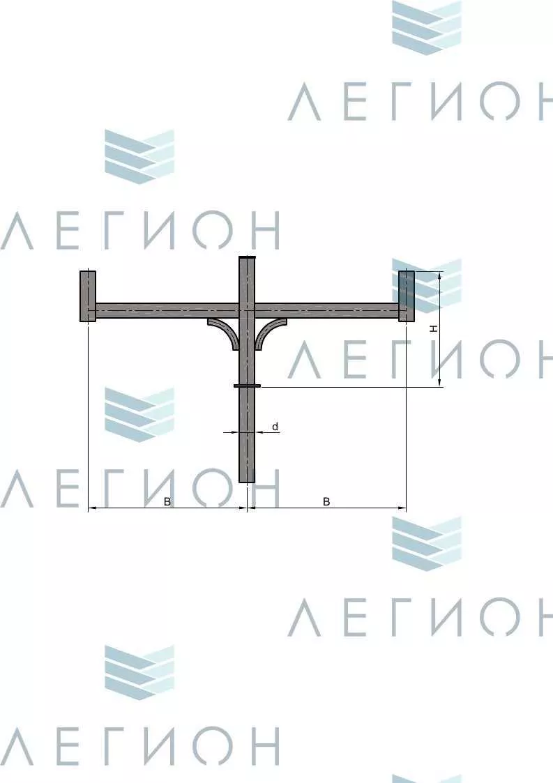 К58-0,4-0,8-1-5 кронштейн двухрожковый