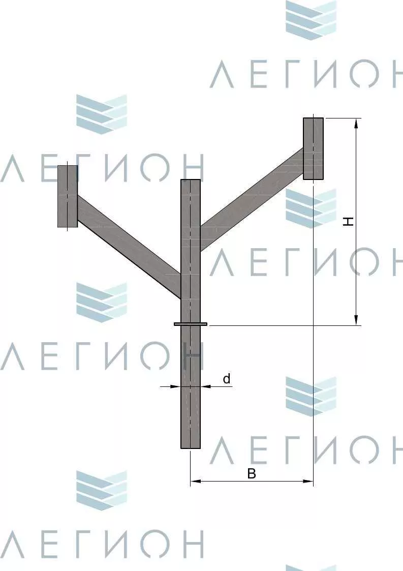 К98-0,6-0,3-1-5 кронштейн двухрожковый