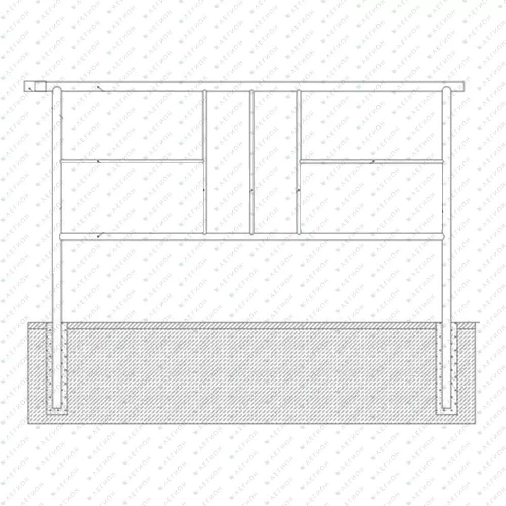 Пешеходное (перильное) ограждение ПО4
