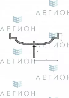 К41-0,4-0,8-0-5 кронштейн двухрожковый