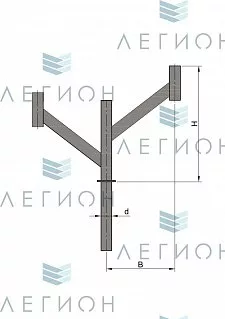 К98-0,5-0,3-0-5 кронштейн двухрожковый
